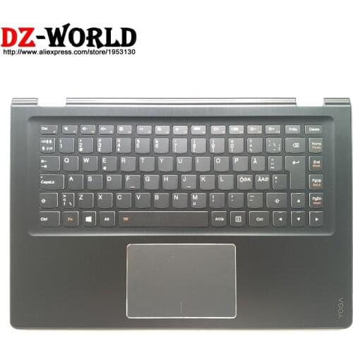 Palmrest Upper Case With Nordic Backlit Keyboard Touchpad for Lenovo Yoga 3 14 Yoga 3-1470 Yoga 700-14ISK C Cover 5CB0K61136