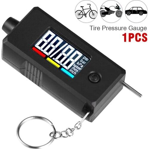 Mayitr 1pc 150psi Car Auto Tire Pressure Measurement LCD Screen Digital Tire Pressure Gauge For Various Valve Motorcycle Stems