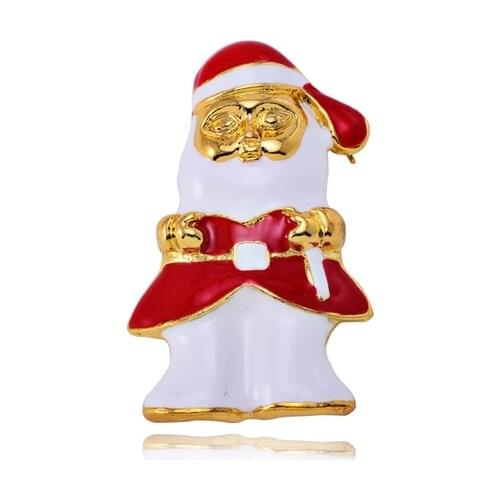 Design china jewelry zinc alloy old man Christmas brooch pins enamel broches mujer for dress X0272