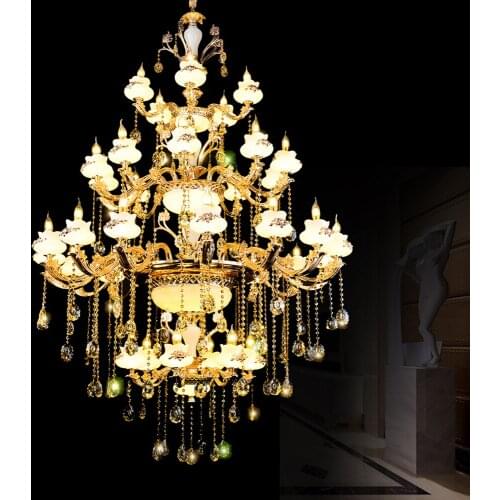 Luxury Crystal Chandelier for Living Room Glass Crystal Chandelier Lighting Fixtures Decorative Chandeliers for Home Gold Lamp