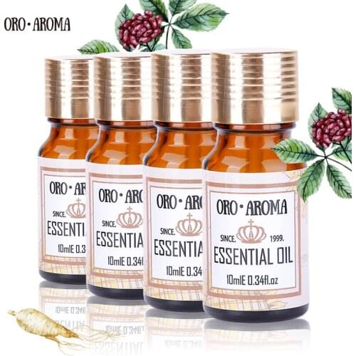 Famous brand oroaroma Citronella Rosemary Lotus Peppermint Oils Pack For Aromatherapy Massage Spa Bath 10ml*4
