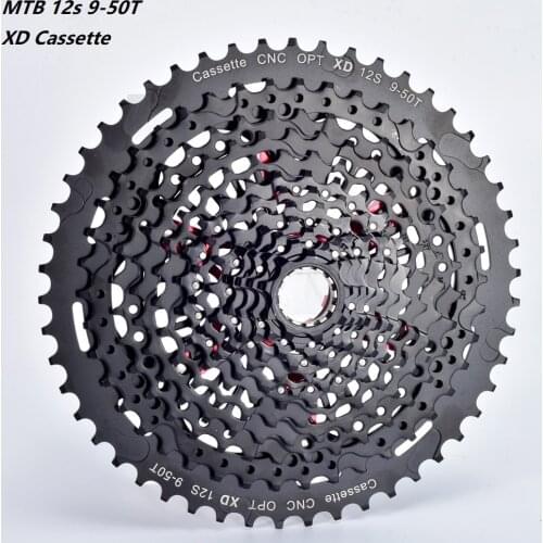 MTB 12 Speed XD Cassette Ultralight 12s 9-50T Black Cassette Mountain Bike 12s 9-50t Freewheel 12V Cassette k7 CNC Sprocket