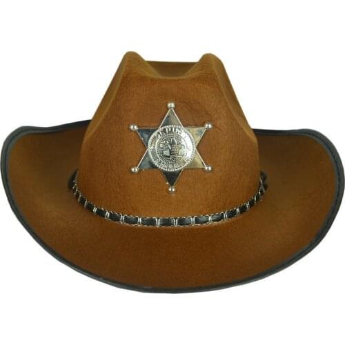 Cowboy Western Wild West Sheriff Hat Fancy Dress Halloween Western Cowboy Hat Venice Hat Pentagram Hat
