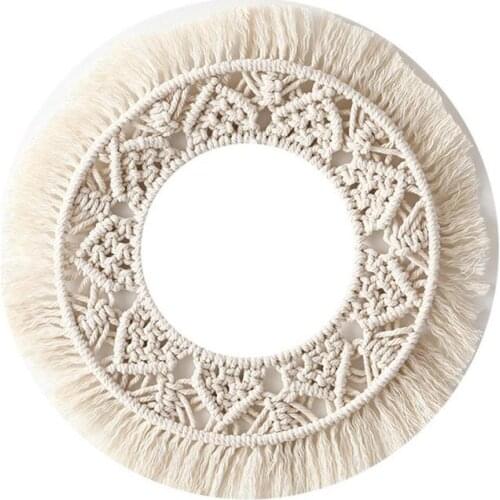 Hand-woven Bohemian Lace Wall-mounted Round Tapestry Wedding Wall Decoration Living Room Art Deco Living Room Decoration