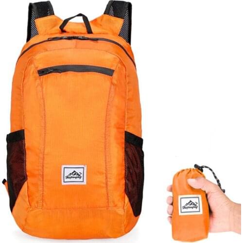 20L Lightweight Portable Foldable Backpack Sack Waterproof Backpack Folding Bag Ultralight Outdoor Pack for Unisex Travel Hiking