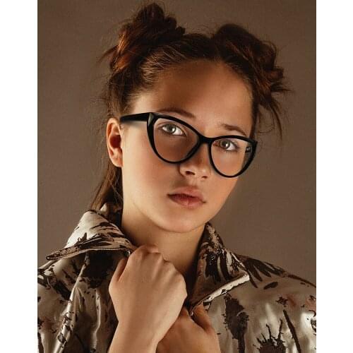 Hot Selling Cat Eye Shape TR Optical Frame Anti Blue Light Blocking Glasses UV400 Filter