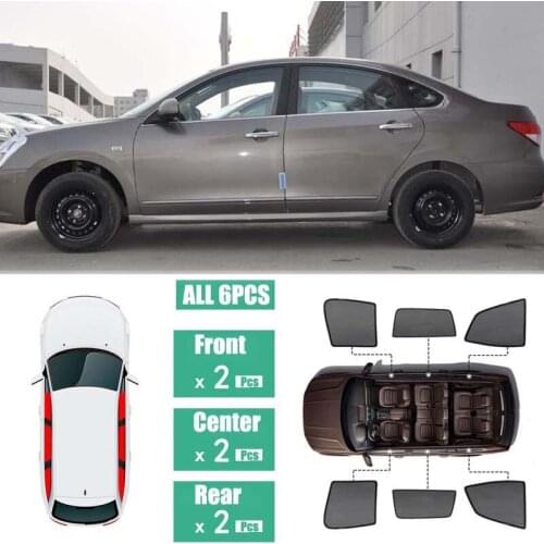 Side Windows Magnetic Sun Shade UV Protection Ray Blocking Mesh Visor Fit For Nissan Sylphy 2012-2019