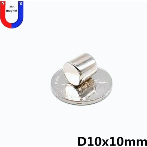 100pcs 10mm x 10mm Strong Round Cylinder Magnets 10x10 Rare Earth Neodymium NEW 10*10 Art Craft Connection 10*10mm