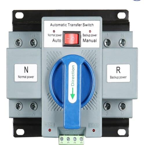 New mini 2P dual power automatic transfer switch 3P mains switch 2P63A 3P63A 4P63A single-phase 220