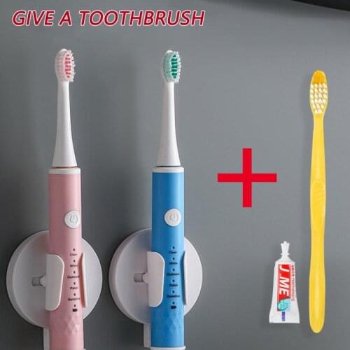 Plastic Electric Toothbrush Holder Bathroom Storage Box, Wall-mounted Toothbrush Holder, Bathroom Automatic Decoration, White