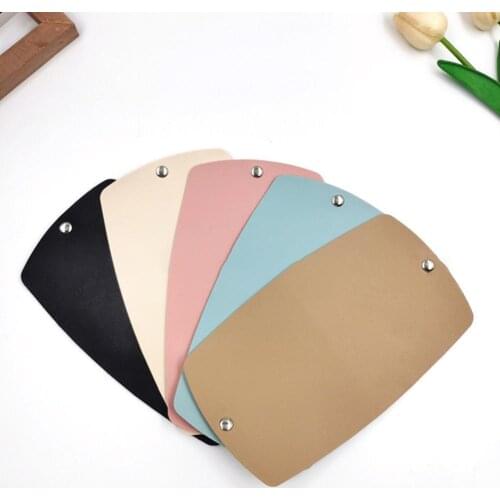 Portable Solid Color Faux Leather Dustproof Folding Face Cover Storage Pouch Mask Storage Box Storage Case