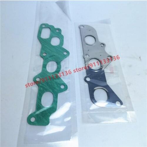 2pcs/set Intake&Exhaust Manifold Gasket For Chery QQ S11 0.8L 372 Engine 372-1008021/372-1008033