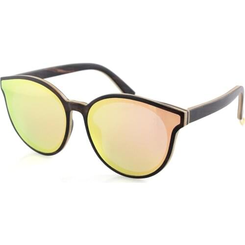 Dropshipping Eco Friendly Logo Custom Sunglasses Customized Stainless Steel Ebony Wood Frame Sun Glasses