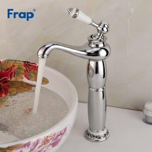 Frap Chrome Basin Faucets Brass Bathroom Faucet Mixer Tap Single Handle Sink Taps Washbasin Tap Crane torneiras banheiro Y10173