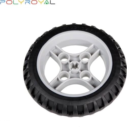 Building Blocks accessories DIY Technic Parts Moc 53x15mm Tire Off-road Leather wheel Compatible Assembles Particles
