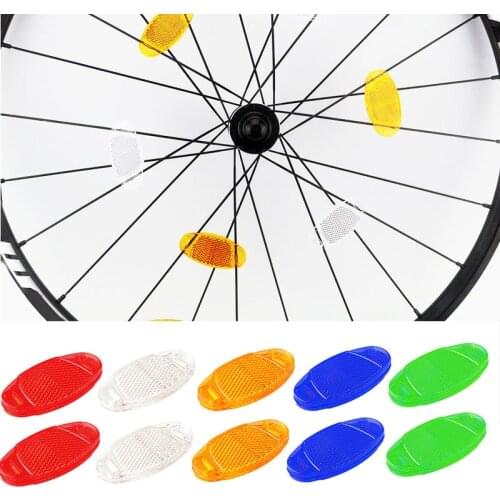 2Pcs Bicycle Bike Spoke Reflector Safety Warning Light Wheel Rim Reflective Mount Night Reflectors Flashing Lights Cycling Light