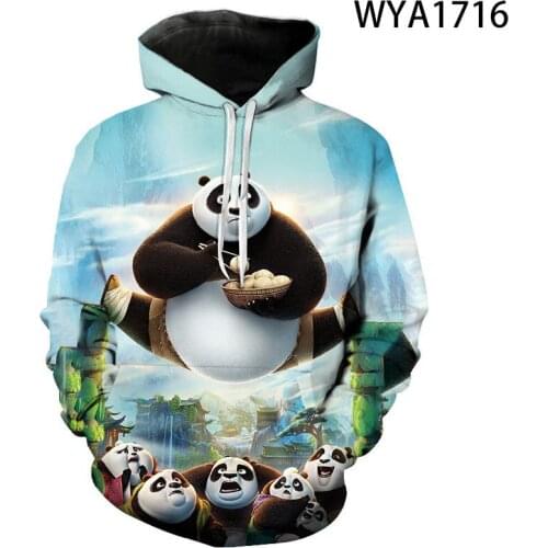 New Men Women Children Panda Hoodies Casual Fashion 3D Printed Pullover Hooded Sweatshirts Boy Girl Kids Casual Tops