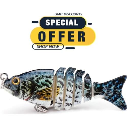 TREHOOK Limited Special Offer 48mm 2.3g Small 6-Segments Floating Wobblers Fishing Lure