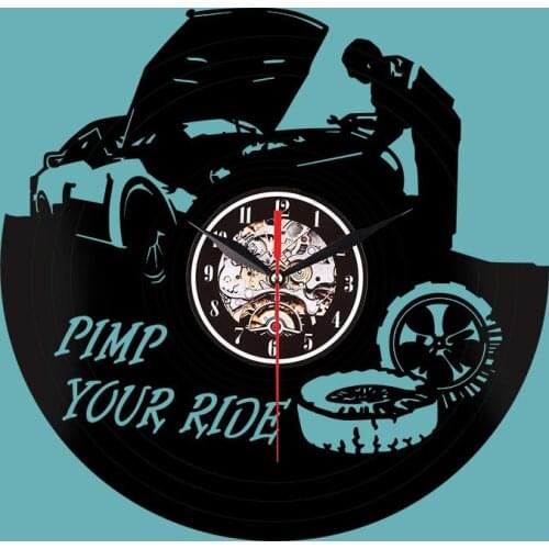 Custom Vinyl Wall Clock creative vinyl record CAR living room clock wall clock