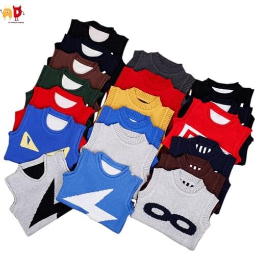 AD Boys Winter Sweaters Vest Girls Spring Autumn Tops Kids Outwear Childrens Clothing Clothes