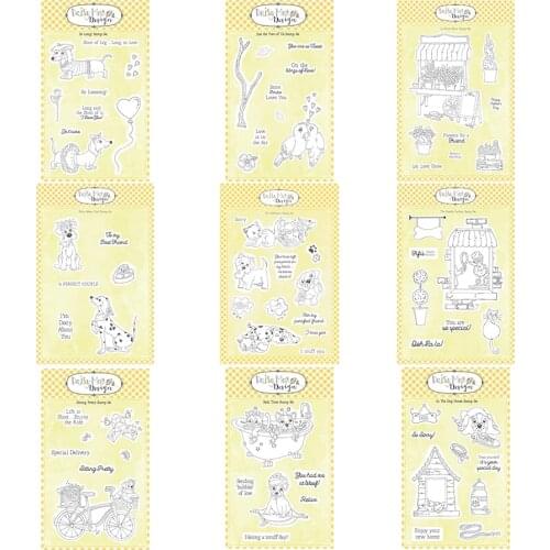 Panalisacraft 10 styles Transparent Clear Silicone Stamps for DIY Scrapbooking/Card Making/Kids Crafts Fun Decoration Supplies
