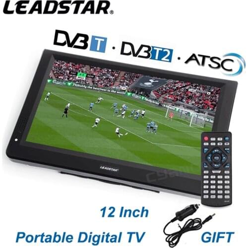 LEADSTAR D12 12 Inch LED HD Digital Player AC3 DVB-T T2 ATSC Digital Analog Television Portable Mini Small Car TV MP4 Monitor