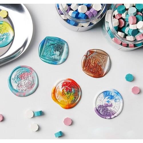 180Pcs/Bag Sealing Wax Postage Stamps Cutting DIY 2021 Card Making Supplies Wedding Invitations Cards Document Embossing Stamp