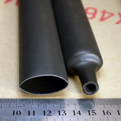 24mm Adhesive Lined 4:1 Heat Shrink Tubing Waterproof Insulation Sleeving Black 1.2M