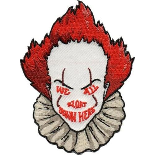 3.5'' We All Float Down Here Horror Movie Clown Embroidered Patch Applique New Vest