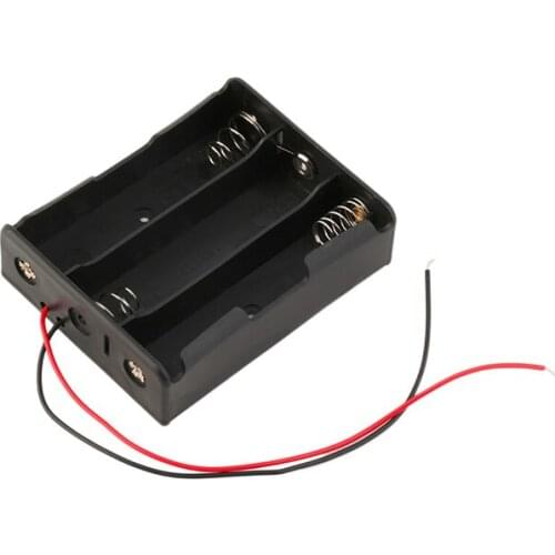 3 X 18650 Battery Storage Case Holder DIY Plastic Box Container with Wire Leads for 18650 Batteries