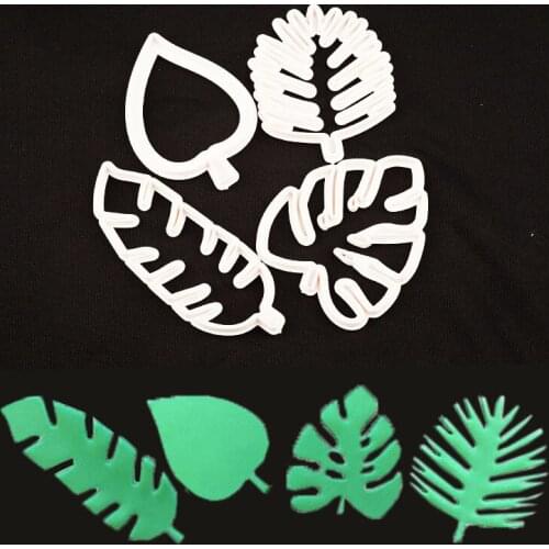 4pcs Plant Leaves Jungle Biscuit Mold Cookie Cutter DIY Fondant Cake Decorating Mold Cookie Mold Kitchen Baking Tools