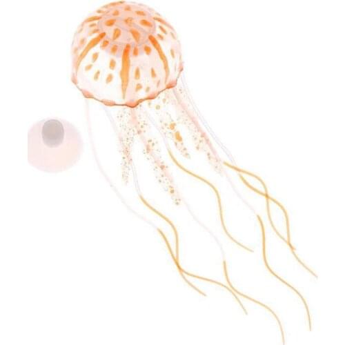 4pcs/lot Glowing Effect Artificial Jellyfish Fish Tank Aquarium Decoration Mini Ornament Underwater Decoration