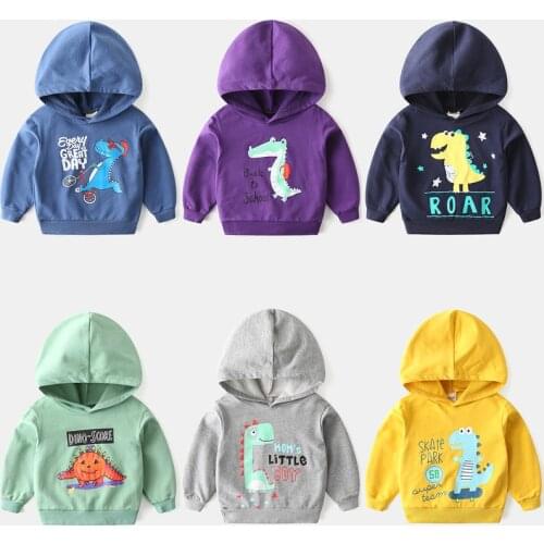 6 Color Cute Childrens Sweater Kids Boys Cotton Hoodies Casual Cartoon Letters Print Long Sleeve Girls Sweatshirts 2020 Fashion