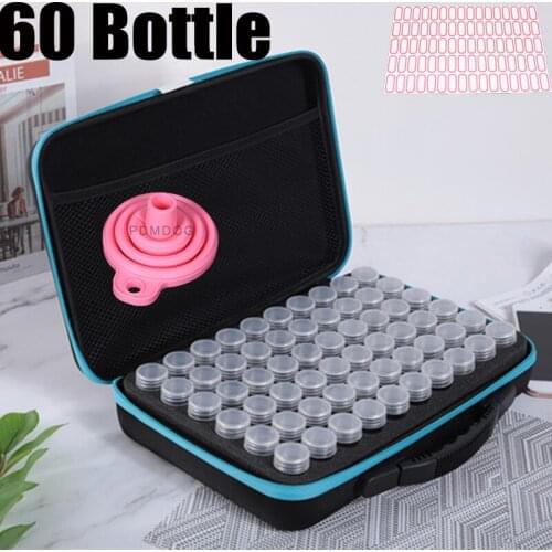 60/120 Bottles Diamond Painting Box Tool Container Storage Box Carry Case Holder Hand Bag ZipperDiamond Cross Stitch
