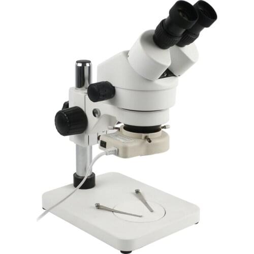 7X- 45X Zoom Binocular Microscope WF10X/20 Wide View Eyepieces 56 LED Ring Light Stereo Microscopio Kit For Phone PCB Solder Rep