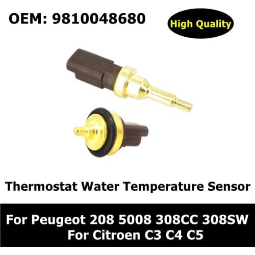 9810048680 Thermostat Housing Water Temperature Sensor For Peugeot 208 2008 3008 4008 5008 308CC RCZ 308SW For Citroen C3 C4 C5