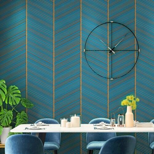 Nordic Abstract Non-woven Wallpaper 3D Stereoscopic Geometric Vertical Stripes Bedroom Living Room TV Background Wall Art Decor