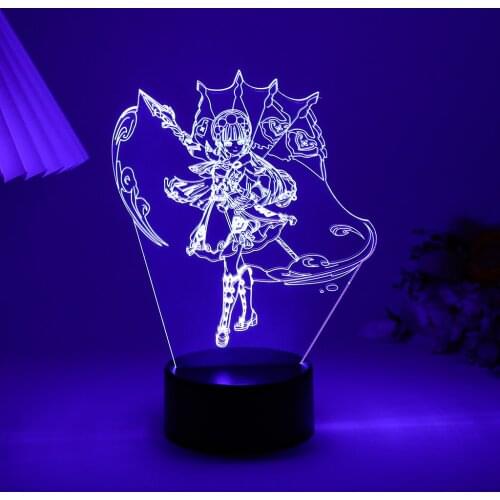 Genshin Impact Anime Night Light Tartaglia XIAO Game Figure Demon Slayer 002 Lamp Room Festival Deco Banana Fish Attack On Titan