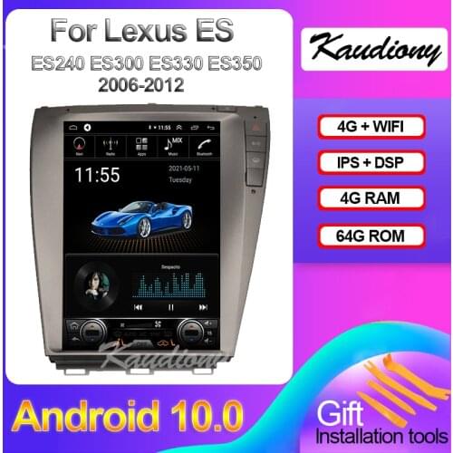 Kaudiony 12.1" Android 10.0 Car Radio For Lexus ES ES240 ES300 ES330 ES350 Car Multimedia Player GPS Navigation Stereo 2006-2012