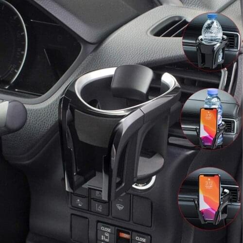 Car Cup Holder Mount 2 in 1 Adjustable Smart Phone Mount Bracket Stand Cradle for iPhone Car Air Vent Cup Holder for Hot Drinks