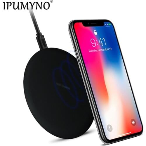 IPUMYNO Qi Wireless Charger For Samsung Galaxy S8 S9 Fast Wireless Charging For iPhone 8 XR X Wireless Charger For Mobile Phone