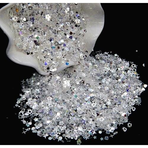 Pailettes High Flash Crystal Dot Star Heart Shape Sequins for DIY Garment Clothing Accessories Paillette Sewing Craft 3mm 10g