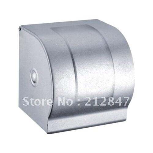 Sliver Tone Aluminum Scroll Toilet Paper Tissue Holder Box Cover