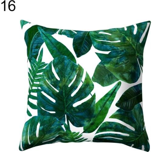 45x45cm Opuntia Cactus Green Leaves Print Pillow Case Cushion Cover Home Decor Gift Living room bedroom decoration