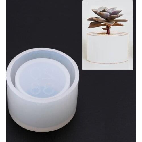 Round Small Flowerpot Silicone Mould Storage Box Cake DIY Handmade Baking Mold Crystal Mold Soap Making Drop shipping