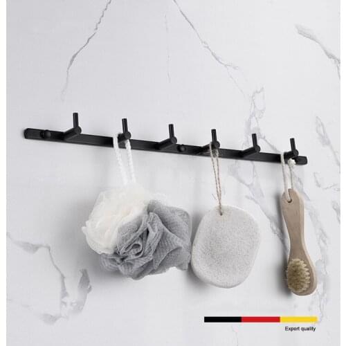 304 Stainless Steel Rows of Hook Black Wall Coat Hooks Robe Hook Clothes Hook Decorative Nails Towel Hook