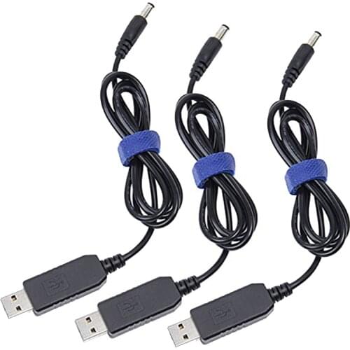 Hot USB to DC Convert Cable 5V Voltage Step-Up Cable 5.5x2.1mm DC Male 1M New