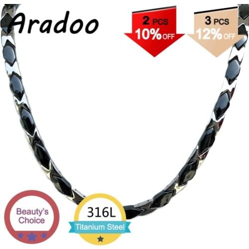 ARADOO Magnetic Health Energy Anti-Radiation Strengthen Immunity Stay Slim Improve Skin Quality Magnet Necklace
