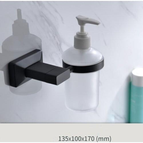 Matte Black Newest solid brass Bathroom Hardware Accessory bathroom liquid Soap dispenser