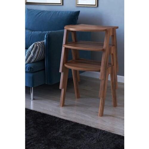 Kzy Furniture Nesting Table & Coffee Table - Walnut - Doğa Model HBV00000MD195CB